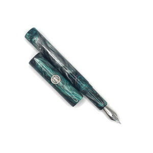 28-C Olive Frog "Deep Teal Waves" #24303